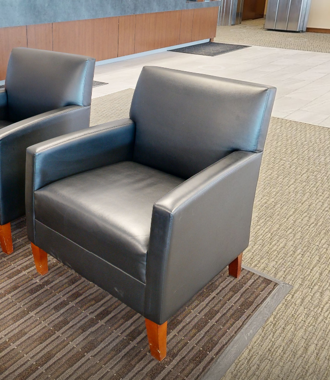 Black lounge chair
