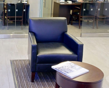 Black lounge chair