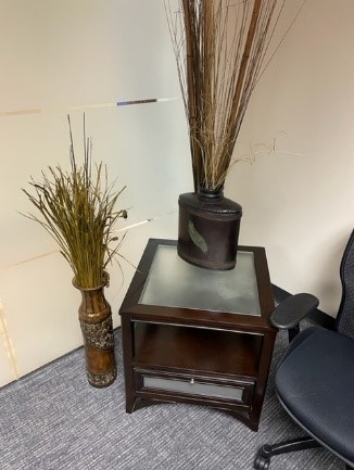 Wood and Glass Side Table