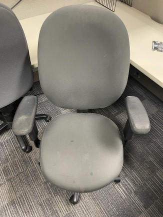 Grey Task Chair, Rounded Back