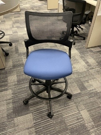 Stool, Blue and Black