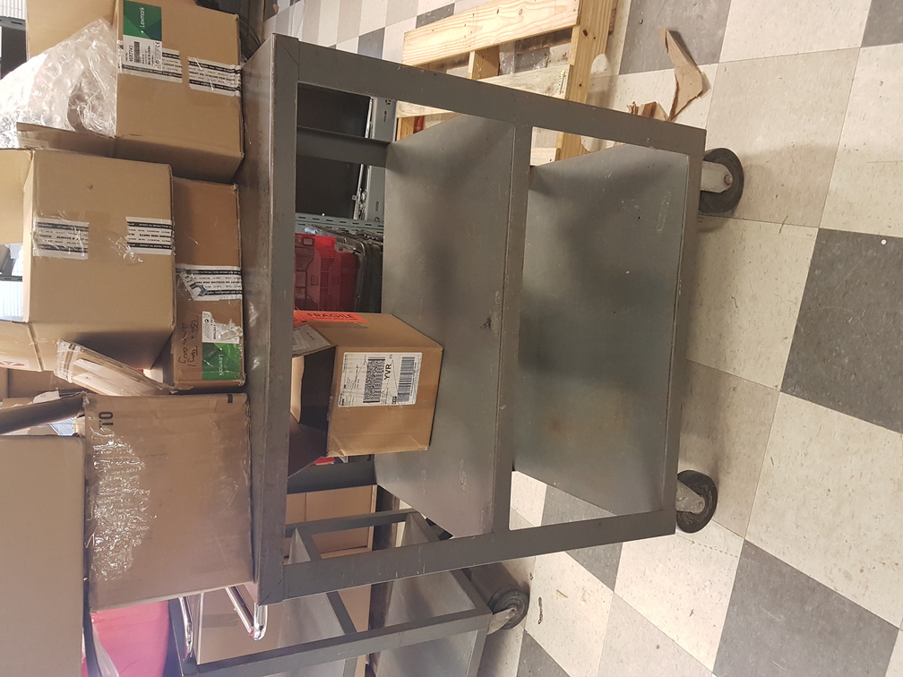 Cart, rolling, grey