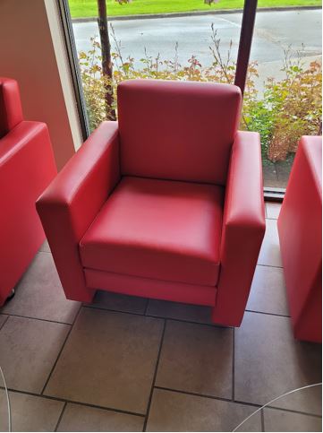 Red Lobby Chairs 1 - 31"x29"x33"