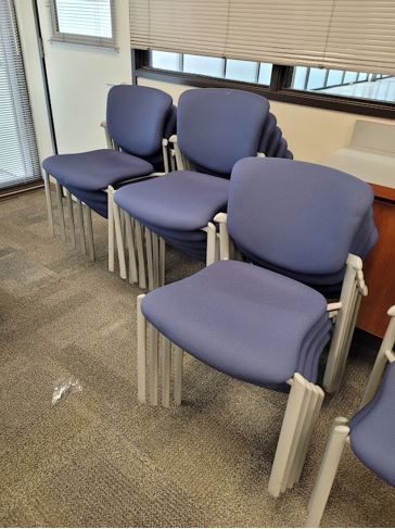 Stacking Client Chairs - Purple