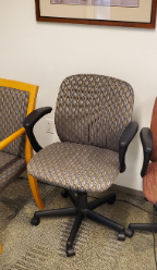Patterned Brown Task Chair