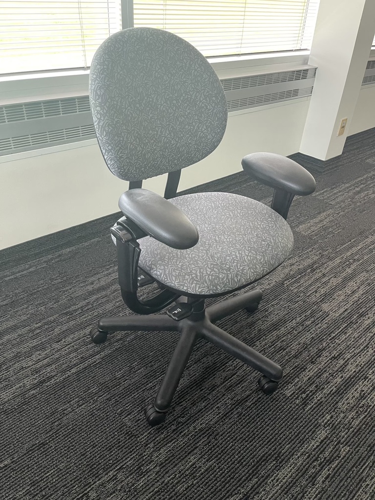 Gray Pattern Mid Back Chair