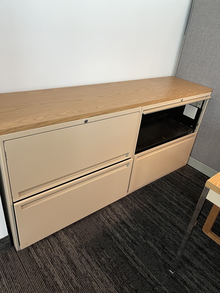 2 High Brown Lateral Cabinets