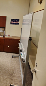 Rolling White Board, 6' x 6'