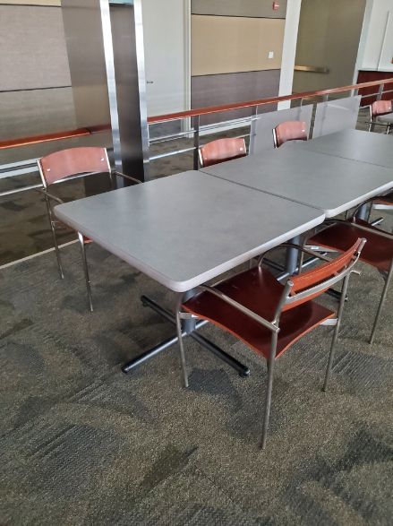 Square Cafeteria Flip Top Table, 3'
