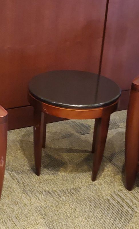 Stone Top Round End Table