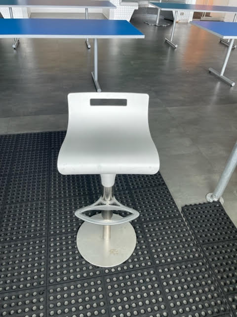 Stool - White, Plastic