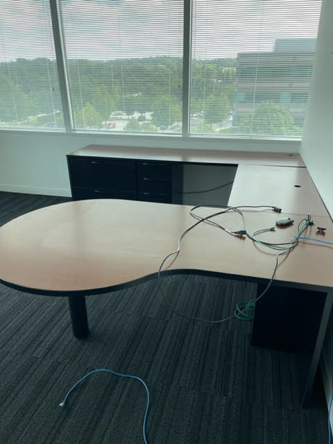 Desk - Wood, U-Shaped, Left Facing