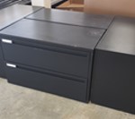 Black Lateral Filing Cabinet (2 Drawers)