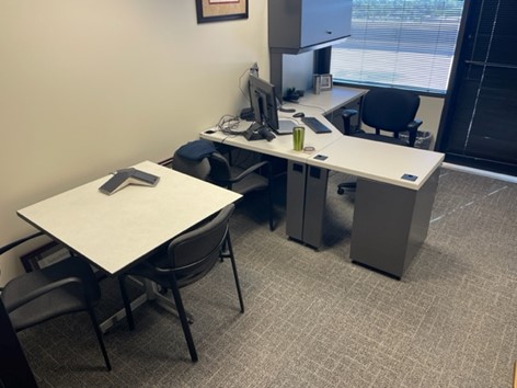 L-Shaped Desk with Hutch