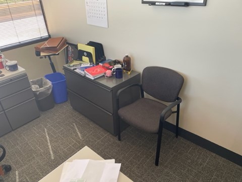 Dark Grey 2 Drawer Filing Cabinet