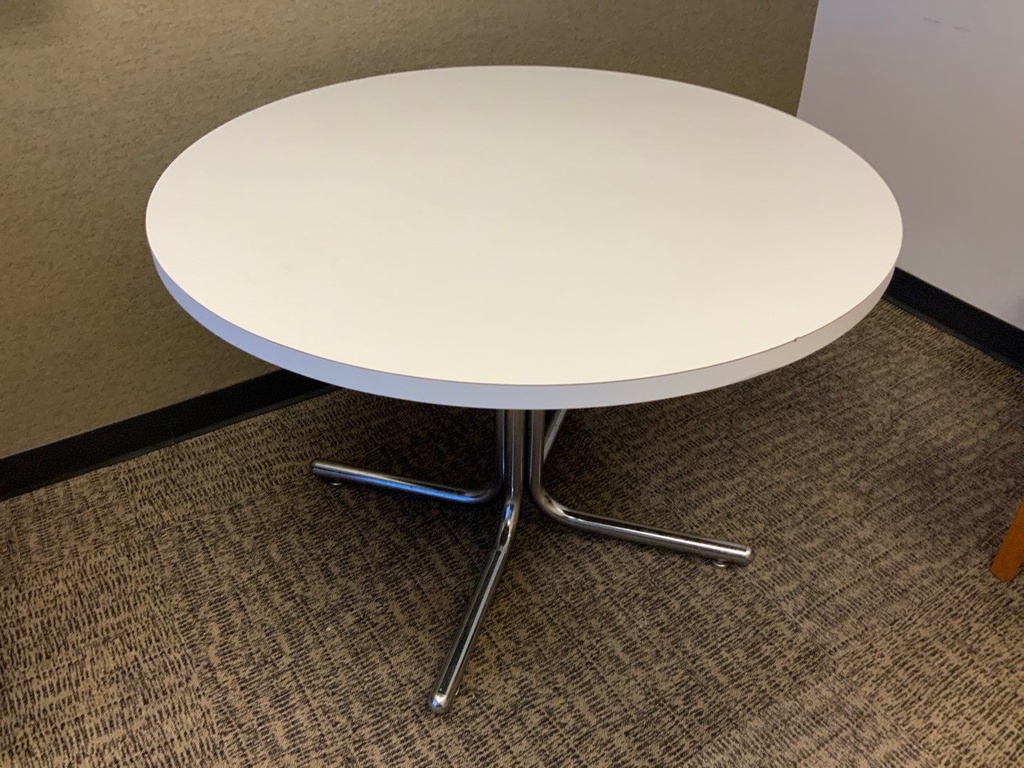 Conference Table, 36"R, Laminate, X - Base