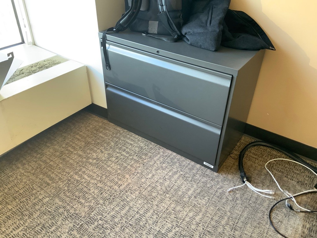 Lateral File, 36W, 2-Drawer, Charcoal