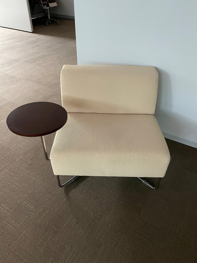 White Guest Chair - Metal Legs