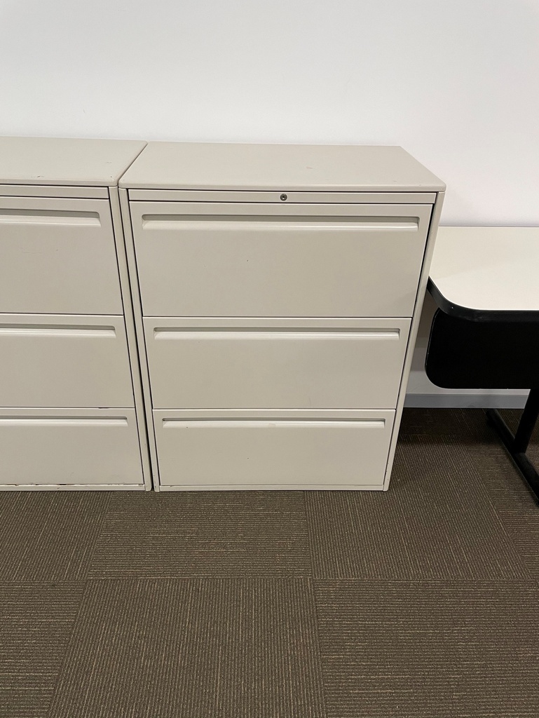 3 Drawer Filing Cabinet - Tan