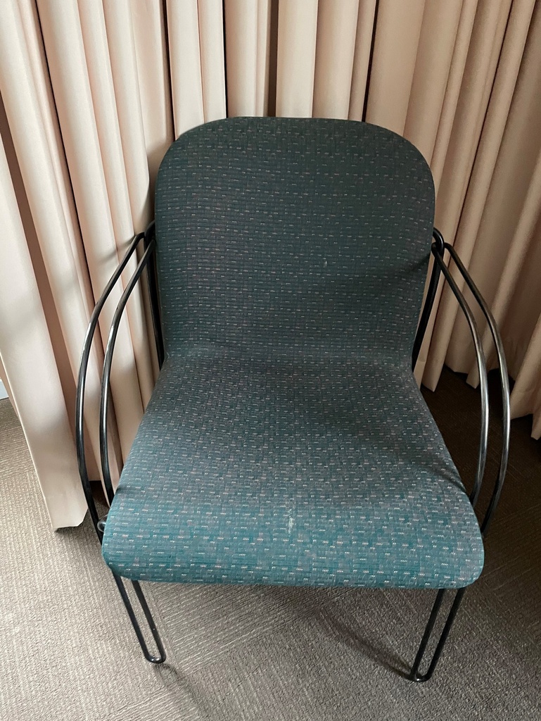 Blue Conference Chair - Wire Handles