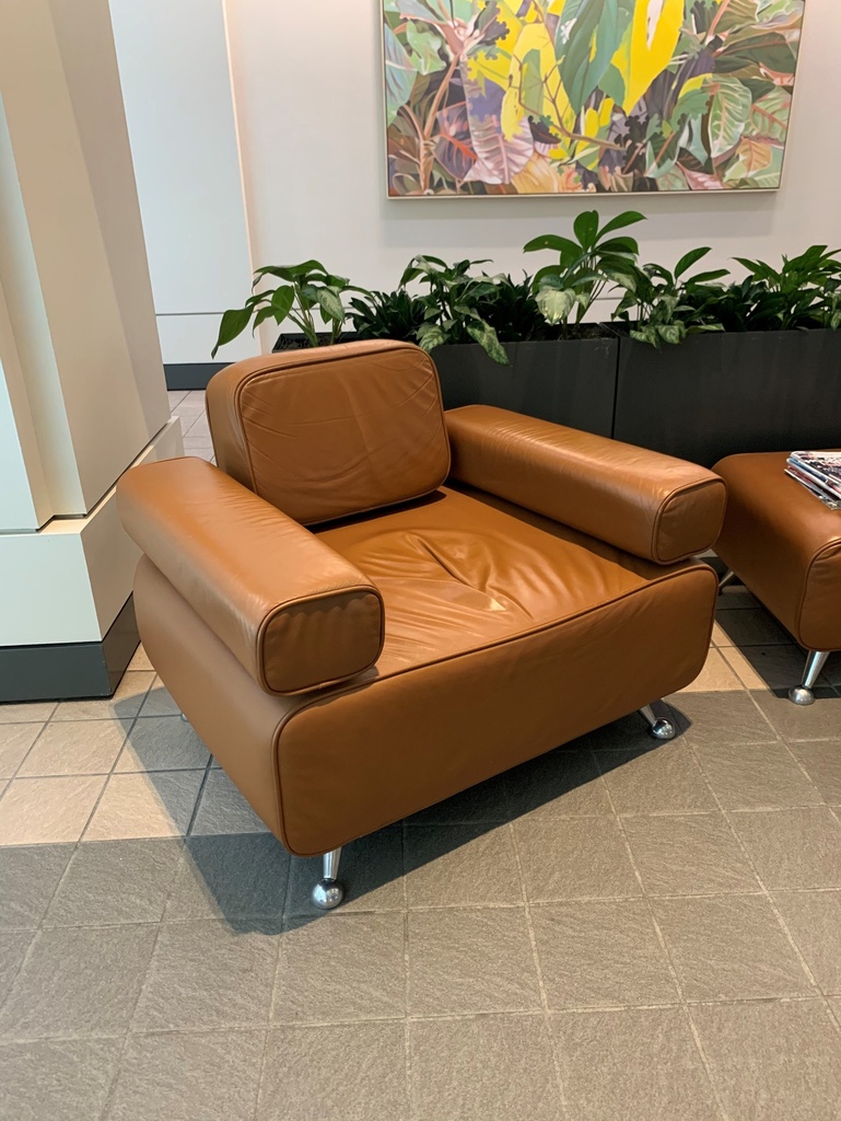 Leather Guest Chair - Tan