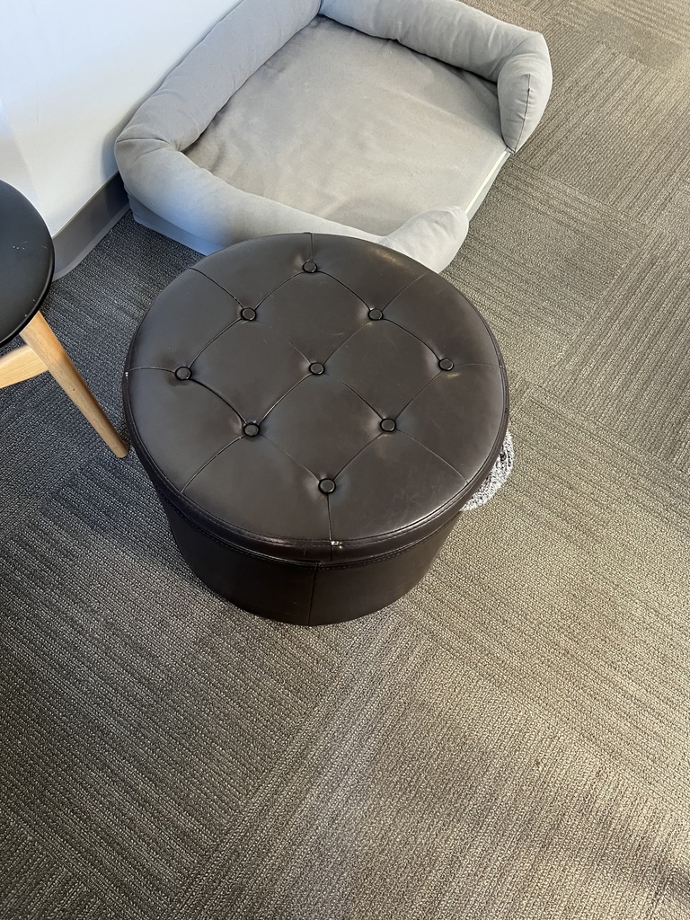 Brown Lether ottoman