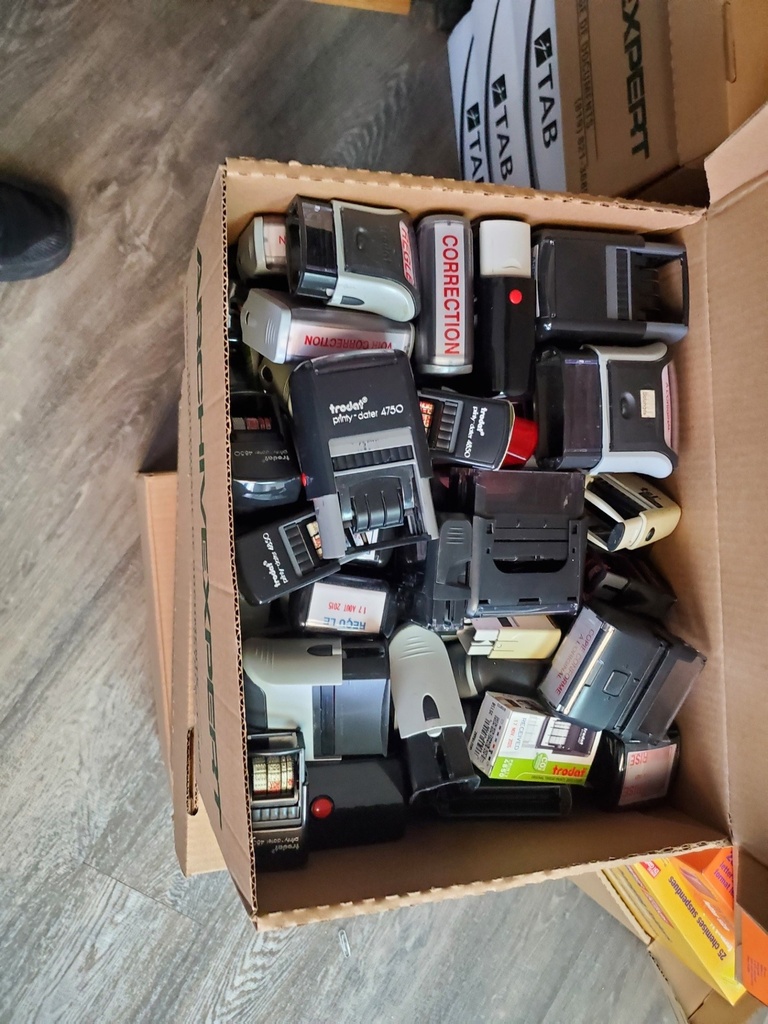 Box of Misc Office Supplies