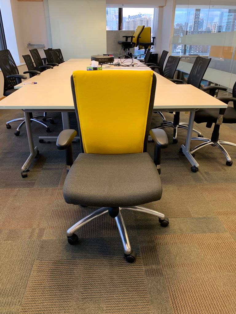 Padded Yellow Chair - High