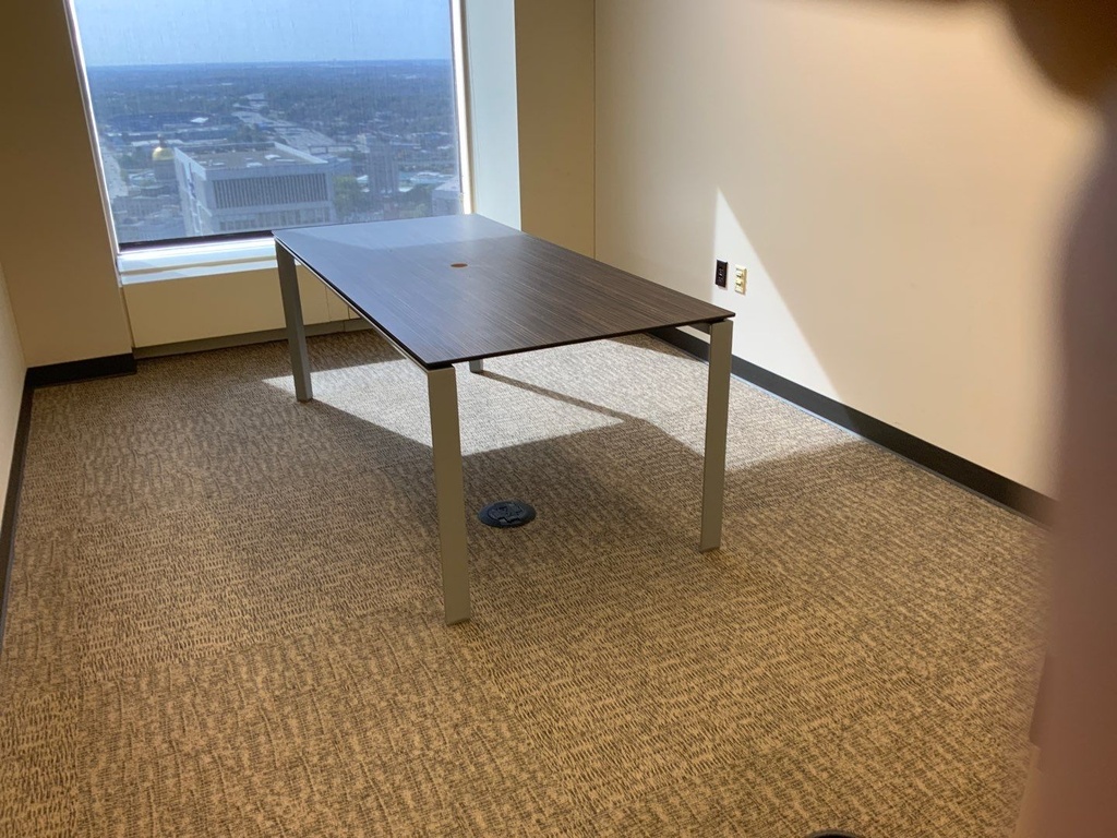 Conference Table, Rectangular, 36Wx72L, 4- Leg, Aluminum Frame