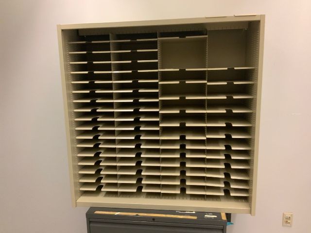 Mail Sorter, Desk Top, 48x48, Adjustable Mail Shelves