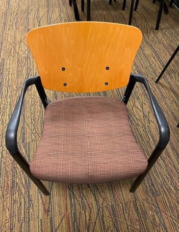 Guest Chair - Wood, Red