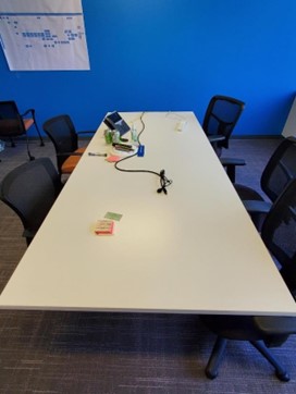 White Conference Table 8'x42"