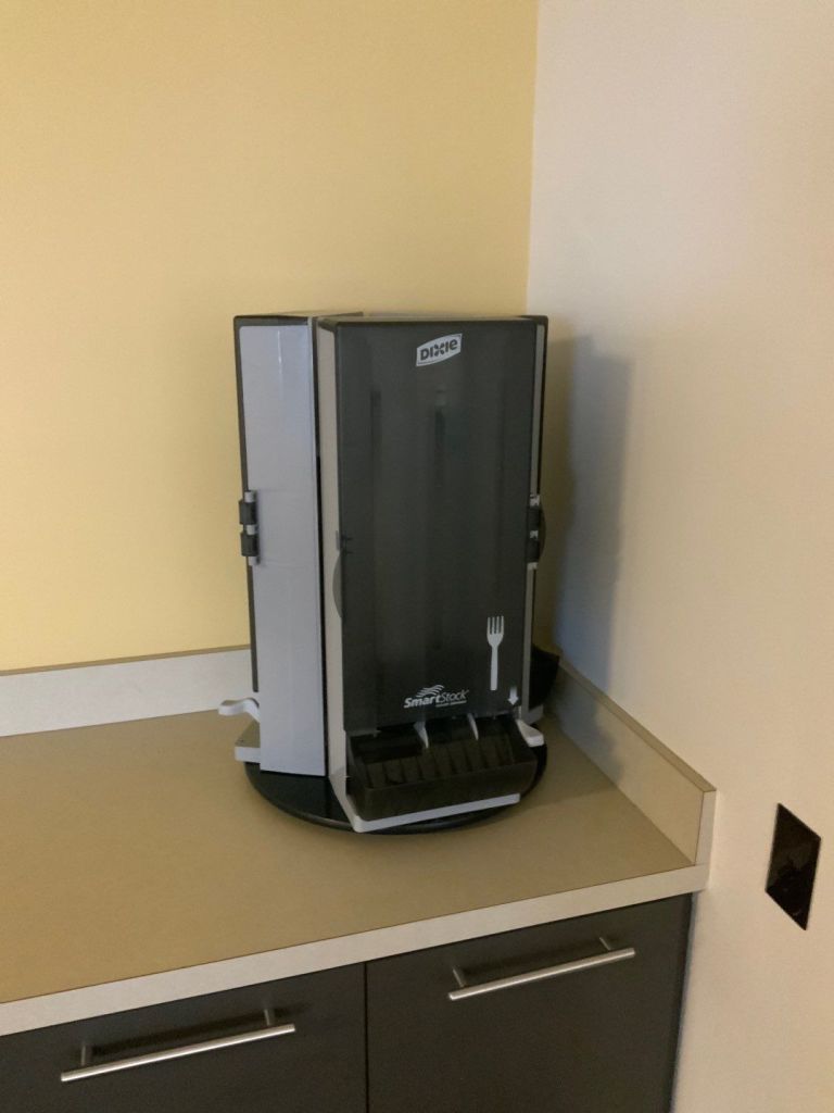 Break Room Dispenser for Plasticware