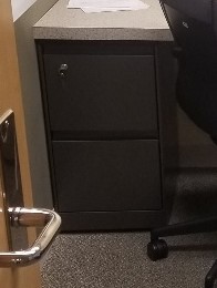 Dark Grey Two-Drawer Ped