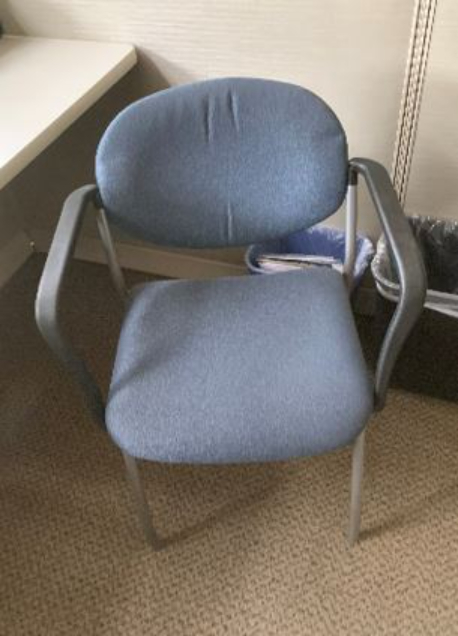 Guest Chair with Arms, blue