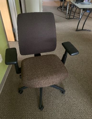 Task Chair with Arms, brown