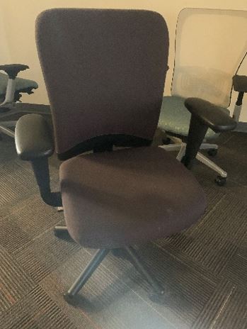 Task Chair with Arms, purple/brown
