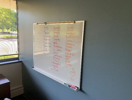Wall-mounted Whiteboard, 47"x35"