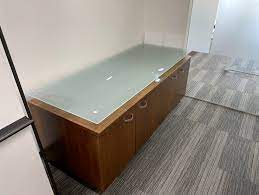 72" Credenza w/ glass