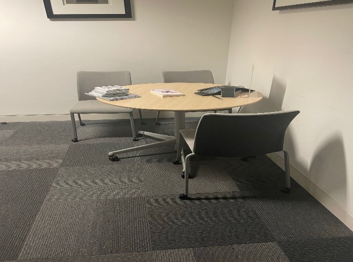 MEETING CHAIR Grey Fabric, Metal Frame