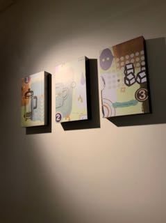 1,2,3 Abstract Coffee Art (set of 3)