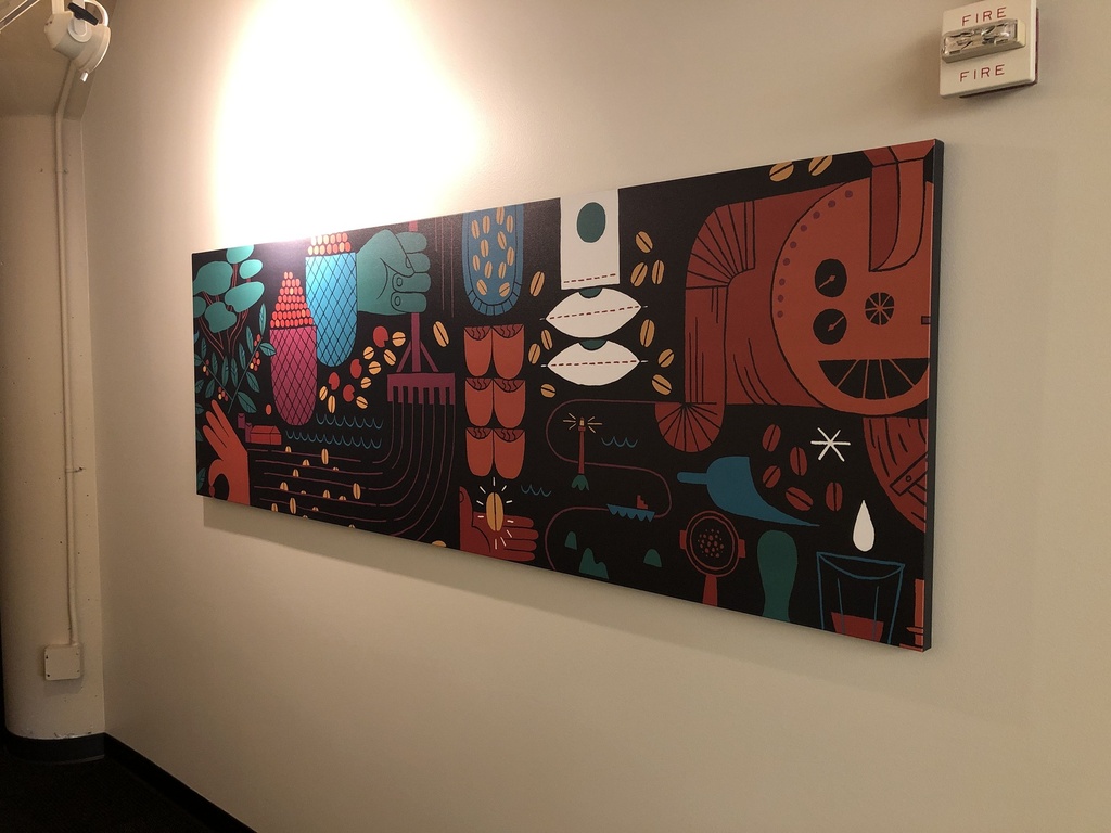 Large Coffee Process Art 