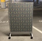 Double-Sided Rolling White Board / Tack Board (36W 54 1/2H)