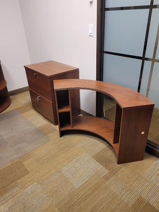 Wood Desk Set- 2 door upper
