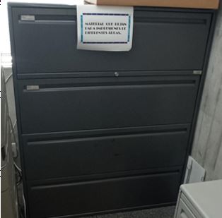 Metal filing cabinet, 4-drawers, black | Archivador de metal, 4 cajones, black