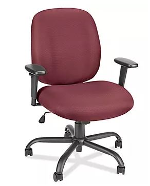 Task chair, wine-colour, adjustable | Silla operativa, color vino, regulable