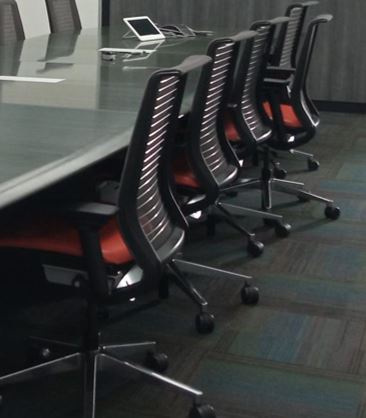 Task chair, orange and grey, adjustable | Silla operativa, naranja y gris, regulable