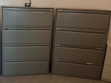 Metal filing cabinet, 4-drawers, black | Archivador de metal, 4 cajones, black