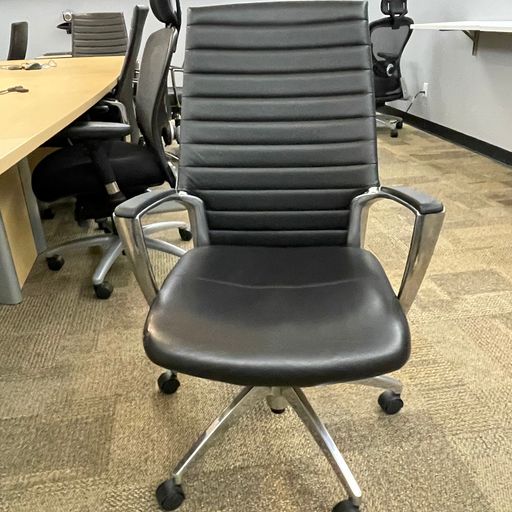 black leather conference chairs