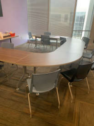 [#C6-35] U Shaped Huddle/Training Table (5 Pieces)